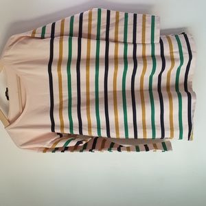 J.Crew M Striped boatneck cotton tunic top